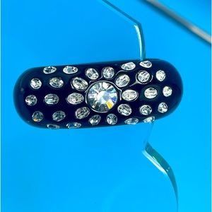 Edie Parker Scattered Jewel Spangled Cunard Cuff Bangle Bracelet